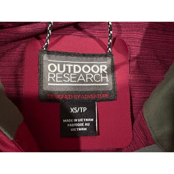 Outdoor Research San Juan Zip Shell Hoodie Windbreaker Jacket Red Womens Sz XS - Picture 6 of 10